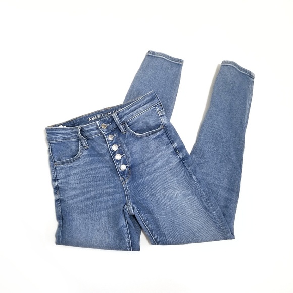 american eagle button up jeans